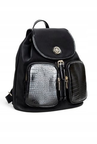 Plecak damski Monnari BAG4150-020 czarne croco