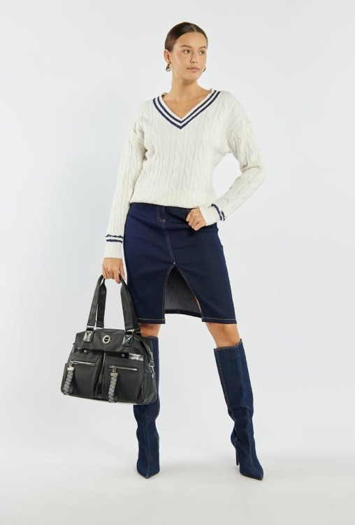 Torebka shopperka Monnari BAG4300-020 czarna