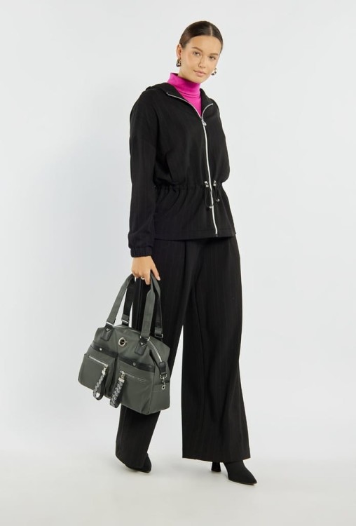 Torebka shopperka Monnari BAG4300-M08 zielono-czarna