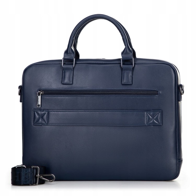 Torba na laptopa WITTCHEN 100-3P-907-7 granatowa skóra ekologiczna