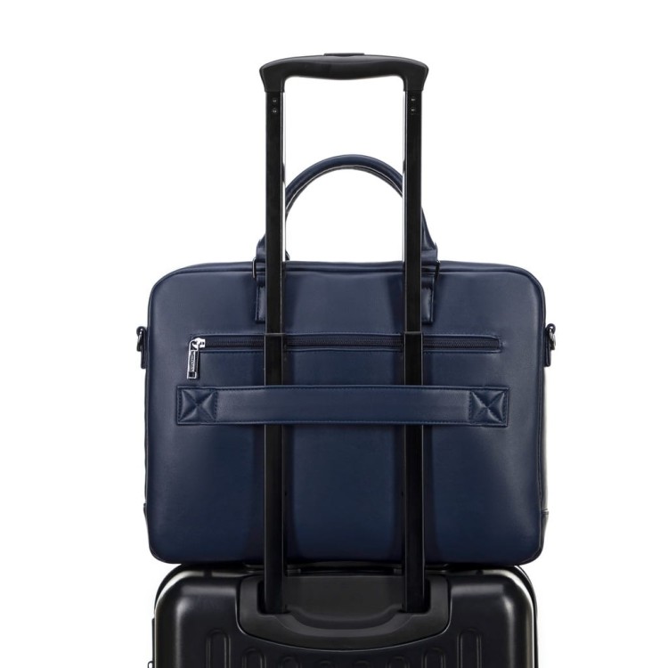 Torba na laptopa WITTCHEN 100-3P-907-7 granatowa skóra ekologiczna