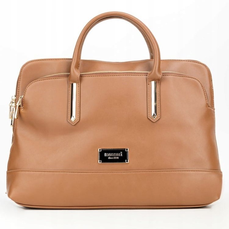 Torba damska Monnari BAG6550-017 na laptopa brązowa