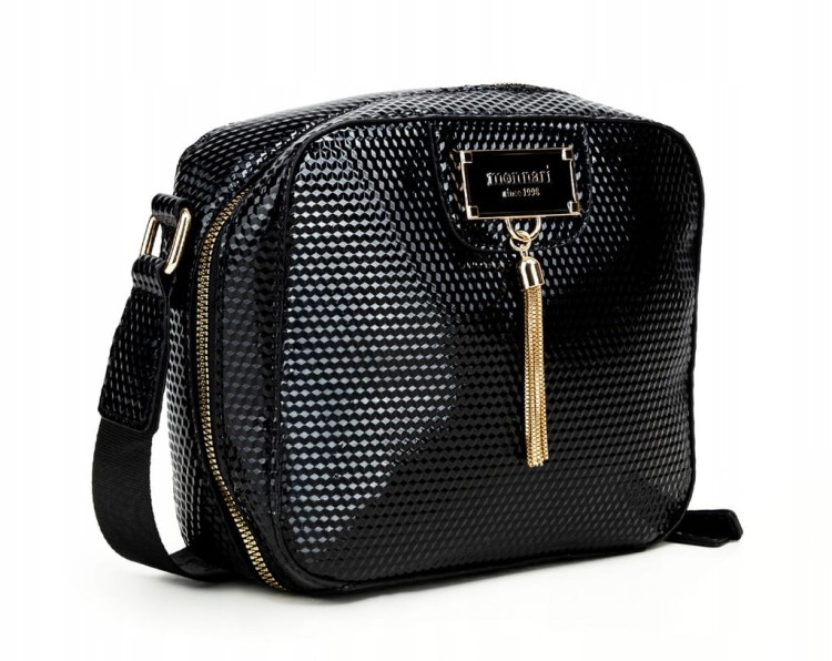 Torebka listonoszka Monnari BAG6441-020 ekoskóra czarna