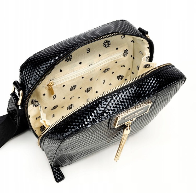 Torebka listonoszka Monnari BAG6441-020 ekoskóra czarna