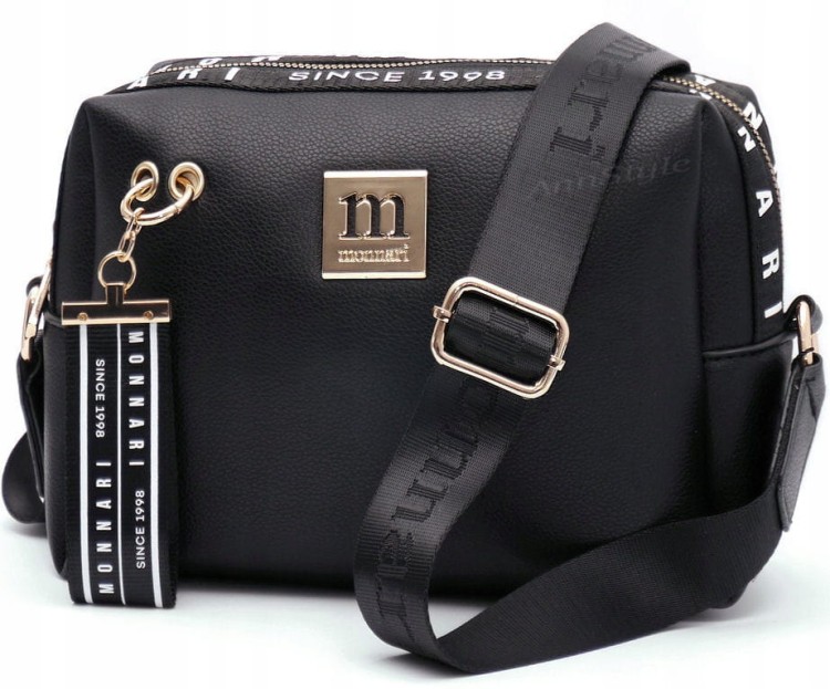 Torebka listonoszka Monnari BAG0170-020 ekoskóra czarna