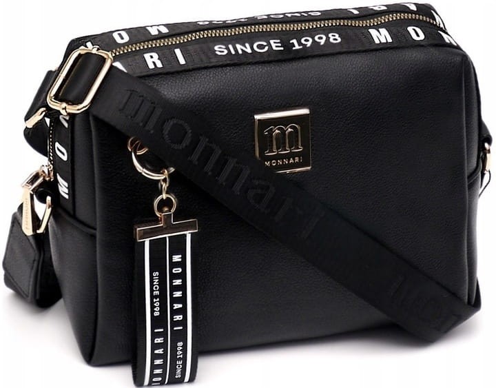 Torebka listonoszka Monnari BAG0170-020 ekoskóra czarna