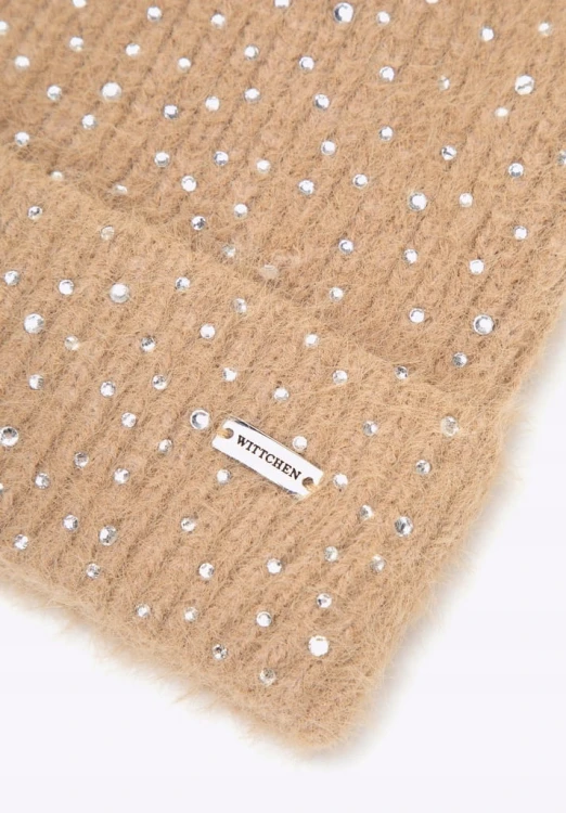 Czapka damska WITTCHEN 101-HF-002-9 zimowa beanie beżowy