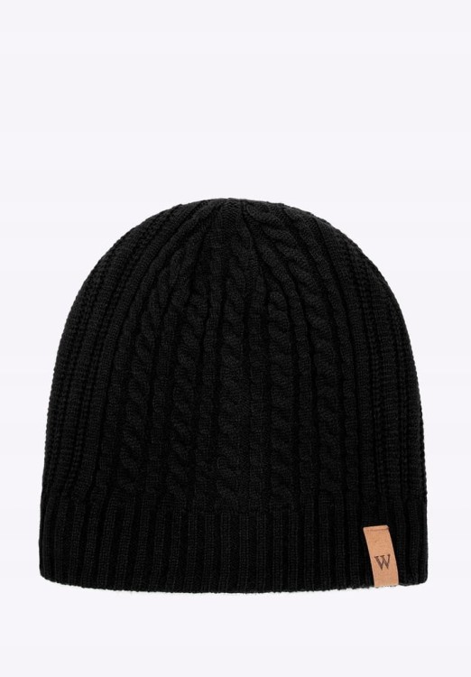 Czapka męska WITTCHEN 101-HF-010-1 zimowa beanie czarna