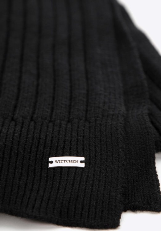 Damski szalik WITTCHEN w poziome paski 99-7F-030-1 czarny