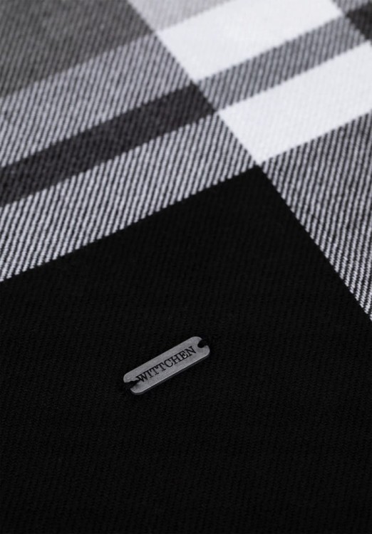 Szalik męski WITTCHEN 101-7F-100-18 w kratę czarno - szary 172 cm