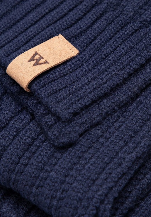 Granatowy szalik męski WITTCHEN 101-7F-010-7 zimowy miękki ciepły