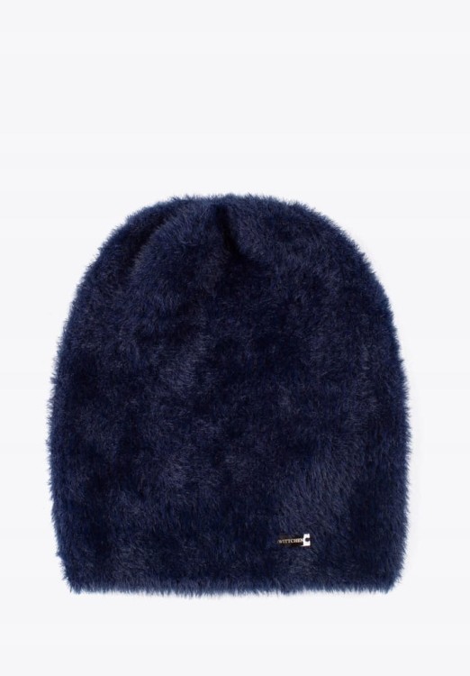 Damski komplet zimowy WITTCHEN 99-SF-005-7 z miękkiej dzianiny granatowy