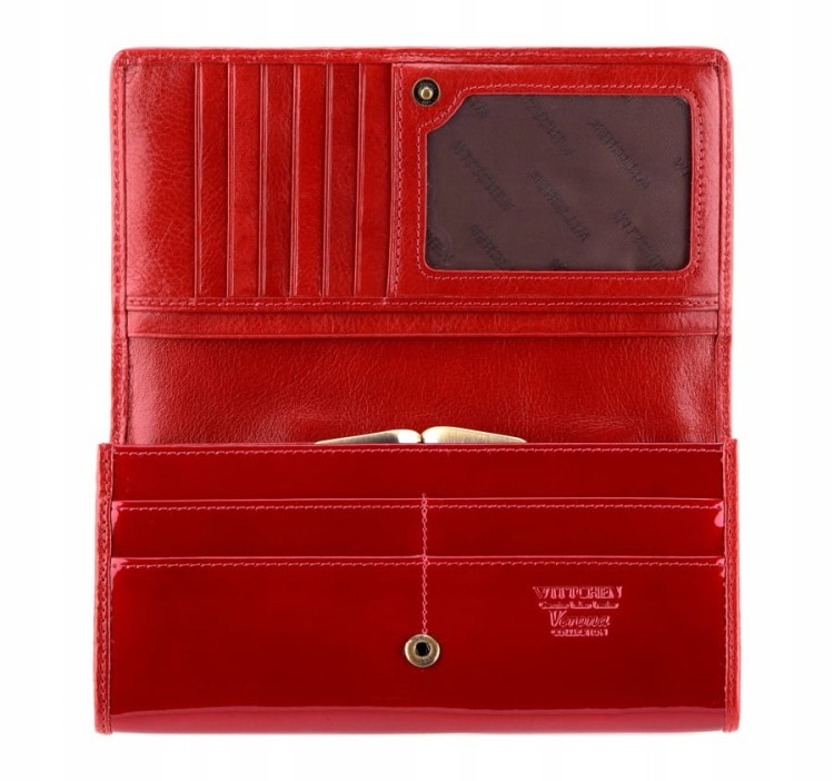 Portfel Wittchen Verona damski 25-1-075-3 duży ze skóry lakierowanej