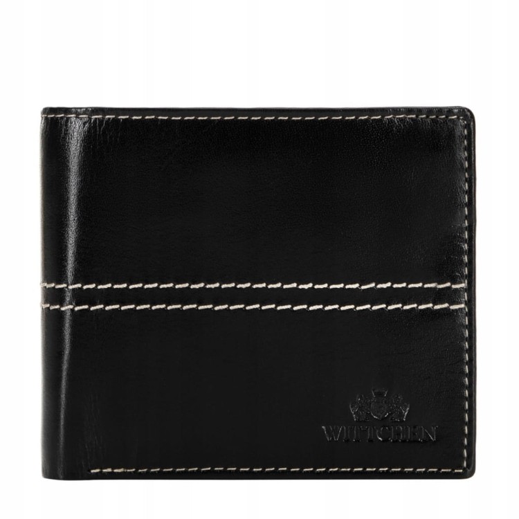 Portfel Wittchen Florence męski 14-1-119-LG1 RFID skórzany czarny