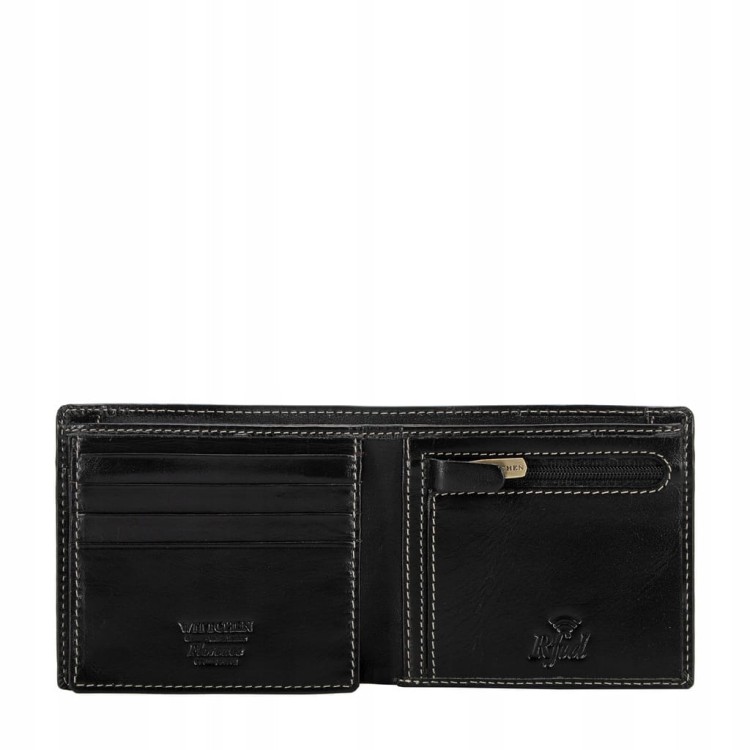 Portfel Wittchen Florence męski 14-1-119-LG1 RFID skórzany czarny