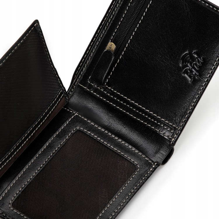 Portfel Wittchen Florence męski 14-1-119-LG1 RFID skórzany czarny