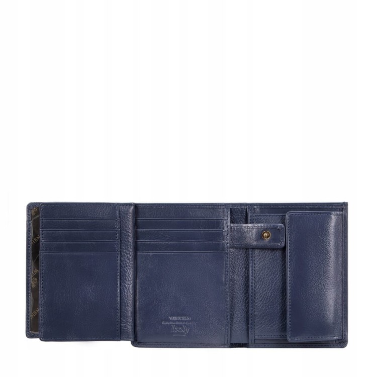 Portfel Wittchen 21-1-265-NL skóra naturalna niebieski