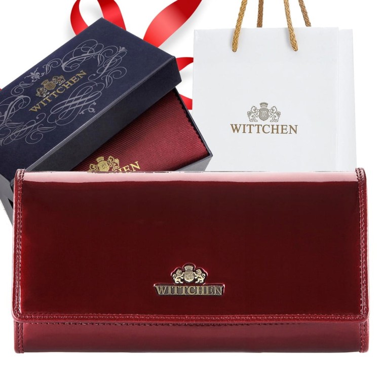 Portfel Wittchen Verona damski 25-1-052-9 lakierowany duży bordowy