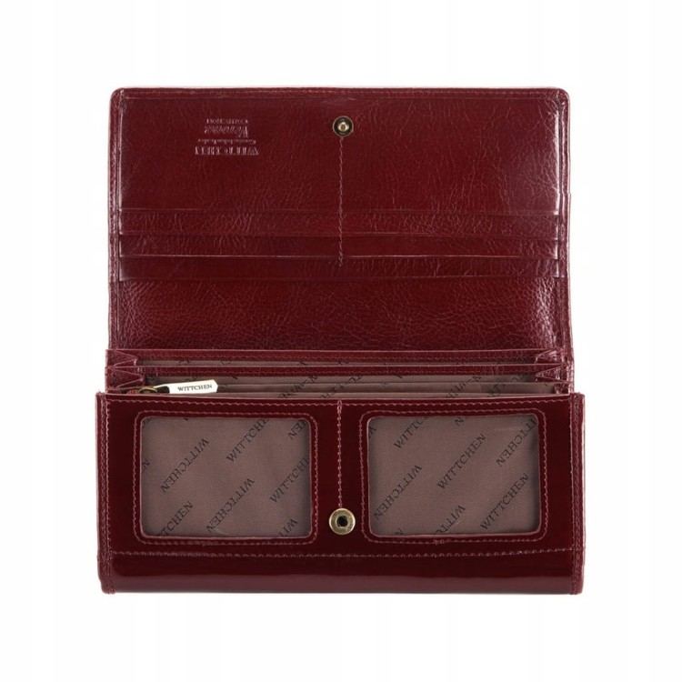 Portfel Wittchen Verona damski 25-1-052-9 lakierowany duży bordowy