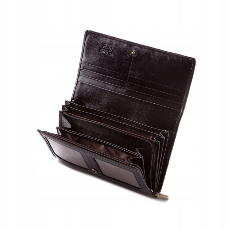 Portfel Wittchen Verona damski 25-1-052-1 czarny + torba na prezent