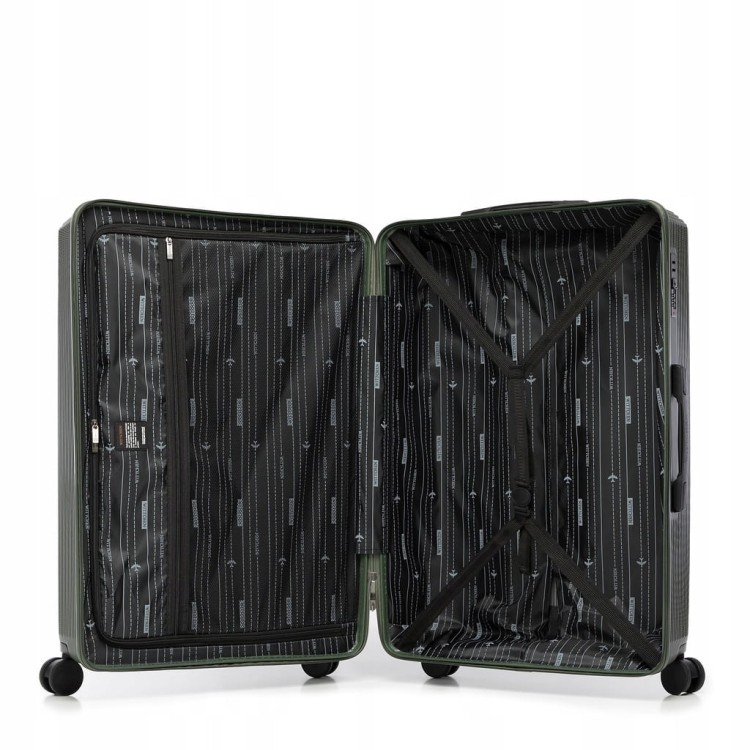 Walizka duża WITTCHEN Stripes Line ABS 56-3A-603-85 khaki 96L