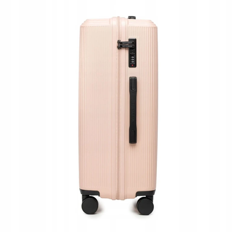 Walizka średnia WITTCHEN Stripes Line ABS 56-3A-602-34P pudrowy róż 65L