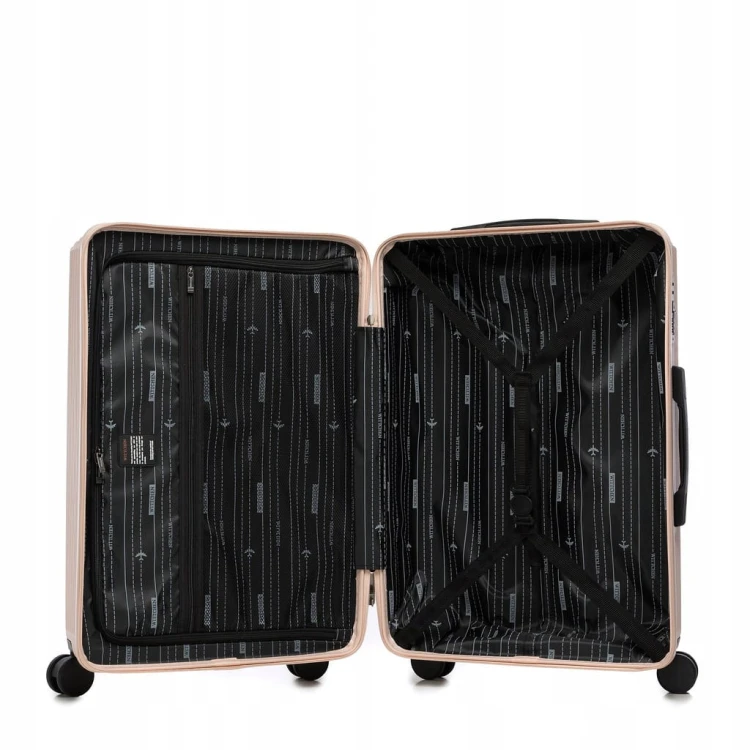 Walizka średnia WITTCHEN Stripes Line ABS 56-3A-602-34P pudrowy róż 65L