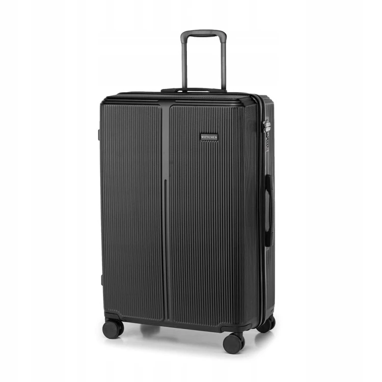 Walizka duża WITTCHEN Stripes Line ABS 56-3A-603-10 czarna 96L