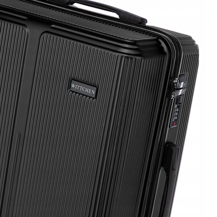 Walizka średnia WITTCHEN Stripes Line ABS 56-3A-602-10 czarna 65L