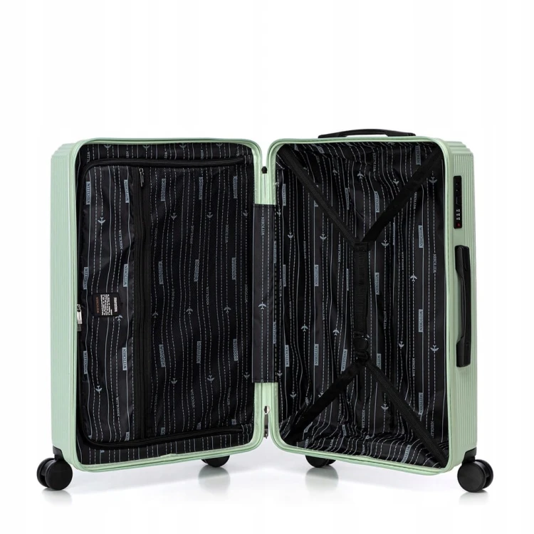 Zestaw walizek Wittchen Stripes Line 56-3A-60S-80P miętowa 36L/65L/96L