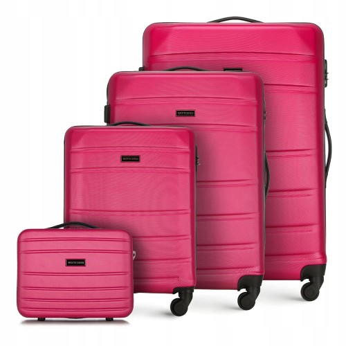 Komplet walizek WITTCHEN GLOBE LINE ABS 56-3A-65K-34 różowy