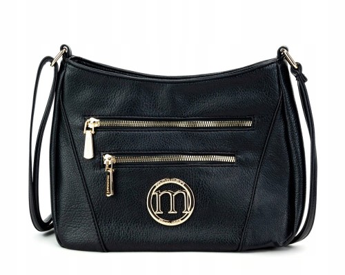 Torebka listonoszka Monnari BAG0360-020 czarna z kieszonkami