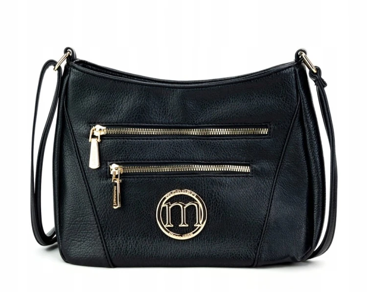 Torebka listonoszka Monnari BAG0360-020 czarna z kieszonkami