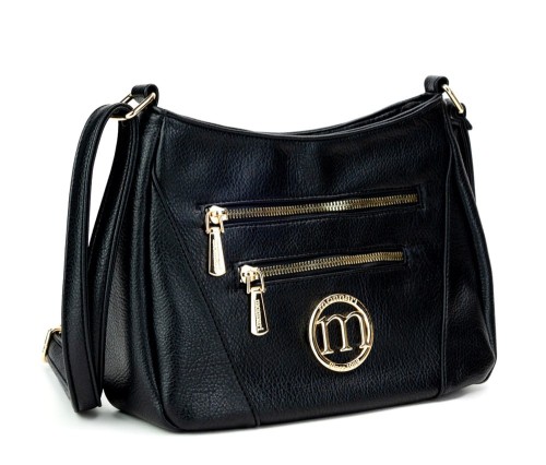 Torebka listonoszka Monnari BAG0360-020 czarna z kieszonkami