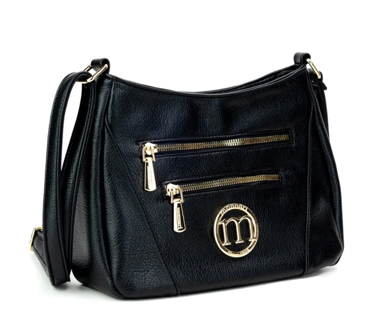 Torebka listonoszka Monnari BAG0360-020 czarna z kieszonkami