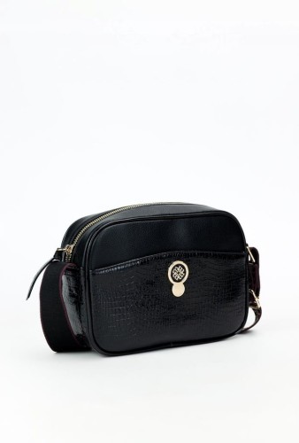 Torebka listonoszka crossbody Monnari BAG0540-020 ekoskóra czarna