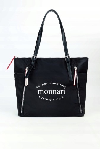 Torebka shopperka Monnari BAG2060-M20 z materiału czarna