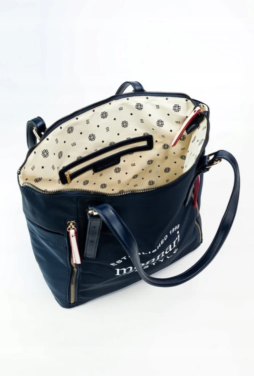 Torebka shopperka Monnari BAG2060-M13 z materiału granatowa
