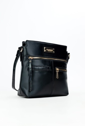 Torebka listonoszka Monnari BAG1430-020 ekoskóra czarna