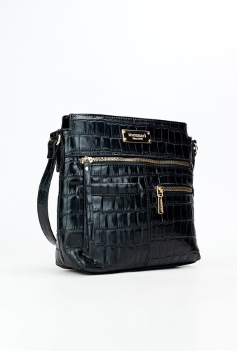 Torebka listonoszka Monnari BAG1430-M20 ekoskóra czarna