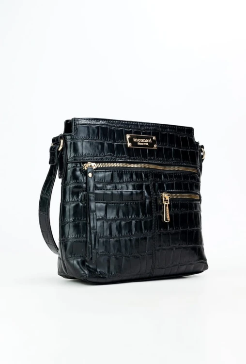 Torebka listonoszka Monnari BAG1430-M20 ekoskóra czarna