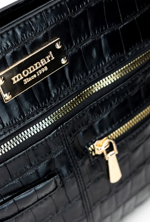 Torebka listonoszka Monnari BAG1430-M20 ekoskóra czarna