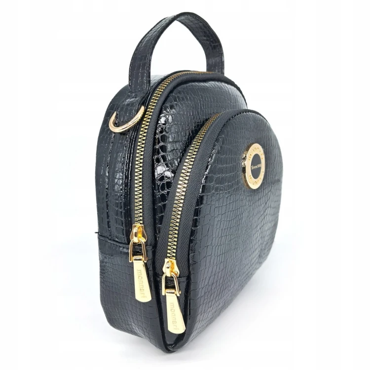 Torebka listonoszka Monnari BAG4810-M20 czarne croco