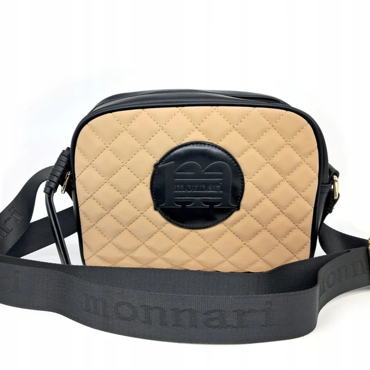 Torebka listonoszka crossbody Monnari BAG4120-M15 czarno-beżowa