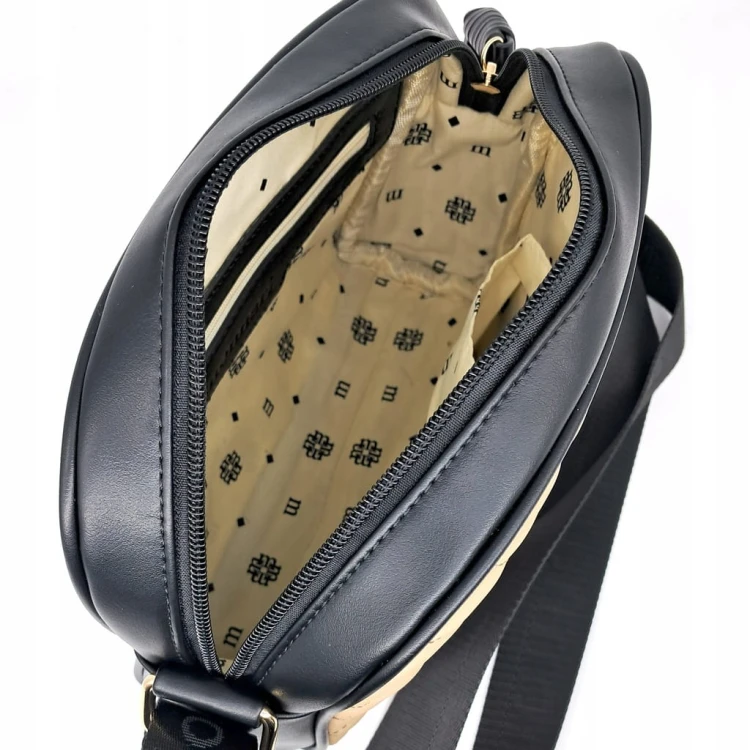 Torebka listonoszka crossbody Monnari BAG4120-M15 czarno-beżowa