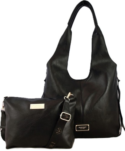 Torebka worek Monnari BAG4990-020 ekoskóra czarna