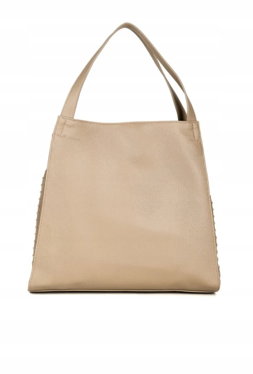Torebka shopperka Monnari BAG4020-015 ekoskóra beżowa