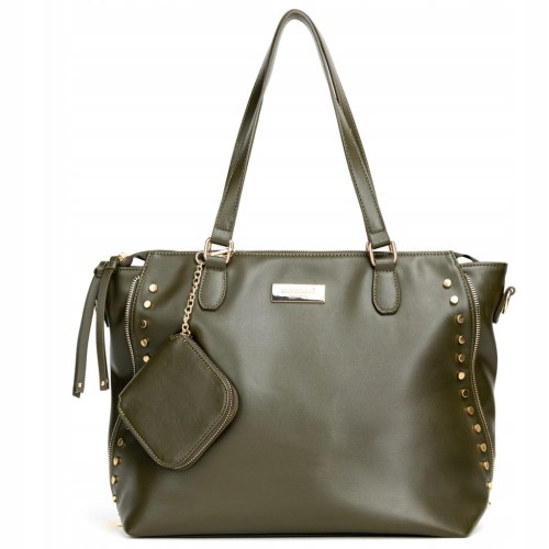Torebka shopperka Monnari BAG4010-008 ekoskóra zielona