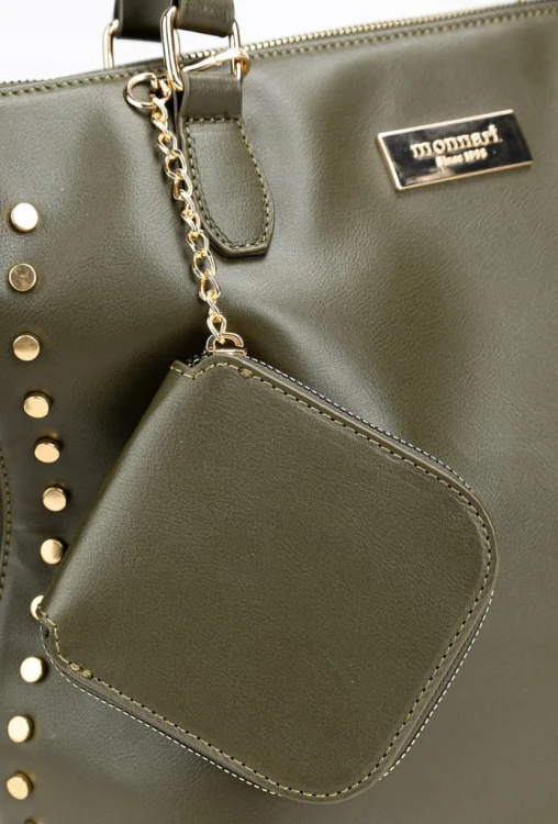 Torebka shopperka Monnari BAG4010-008 ekoskóra zielona