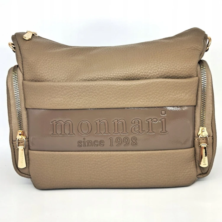 Torebka listonoszka Monnari BAG4430-015 szaro-bezowa